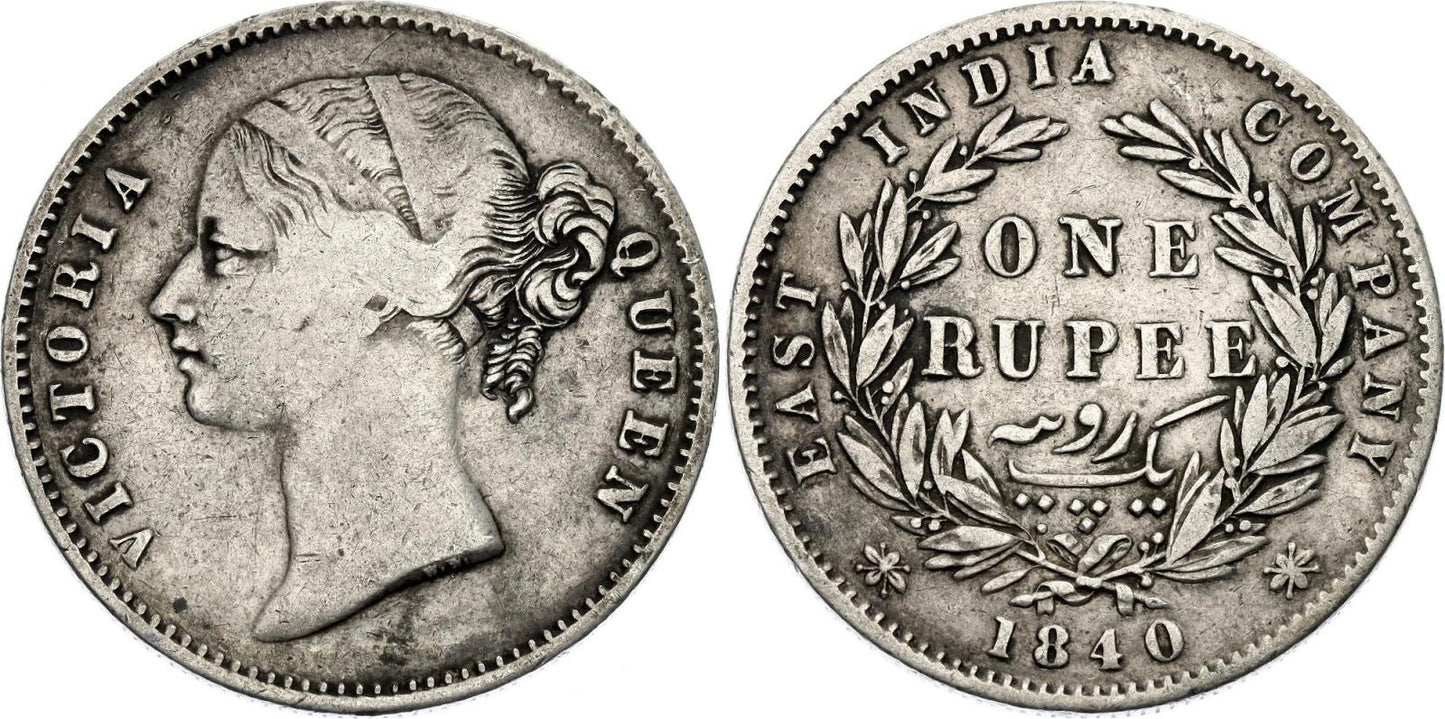1840 1 Rupee Východo Indická spoločnosť