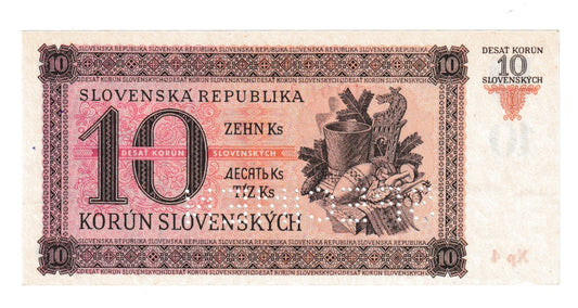 1939 10 Štúr korún Xp Specimen AUnc