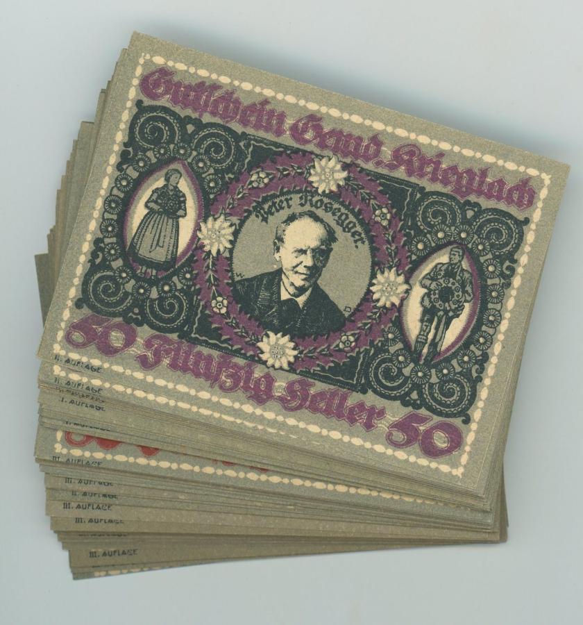 1920 Núdzové peniaze Rakúsko Krieglach