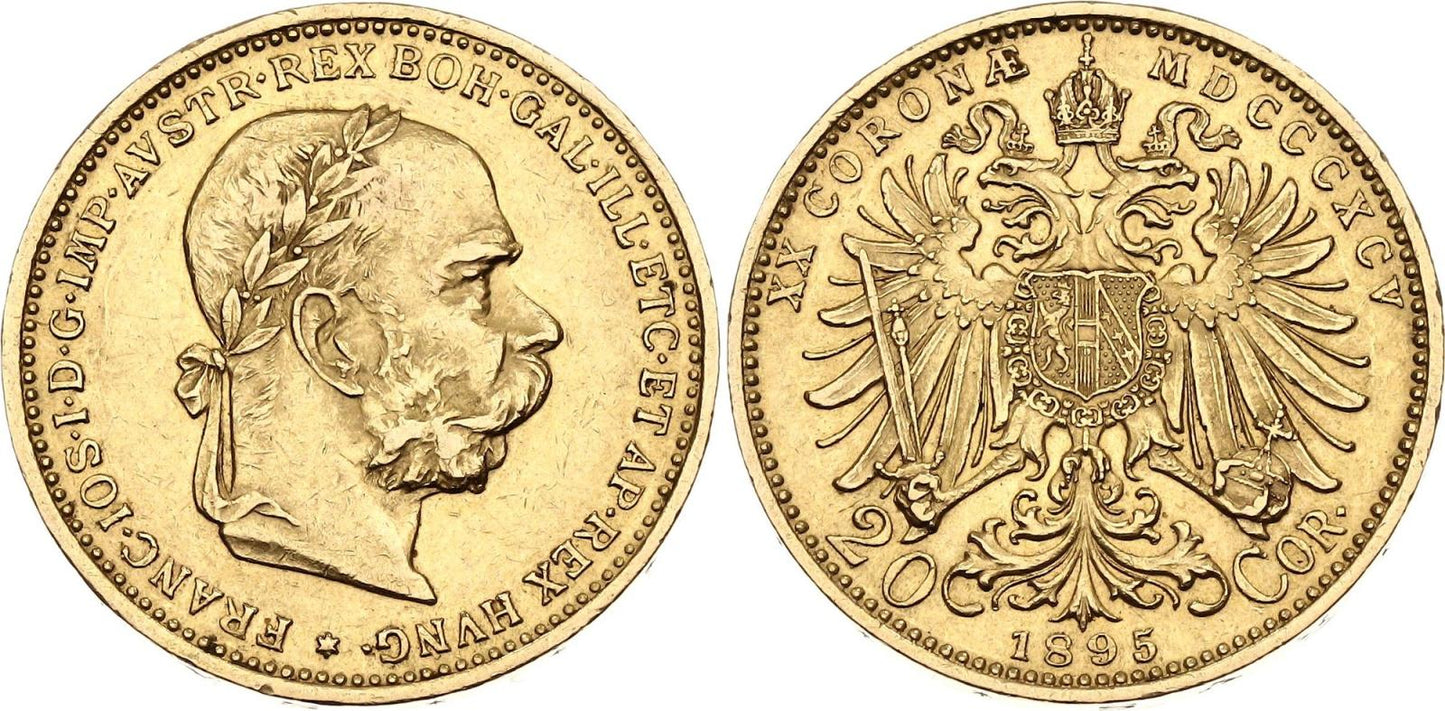 1895 Rakúsko Uhorsko 20 Koruna MDCCCCXCV