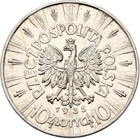 1935 10 zloty Josef Pilsudski Waršava