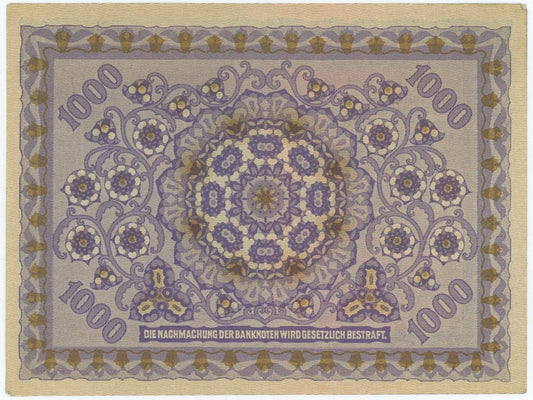 1922 1000 Koruna Rakúsko