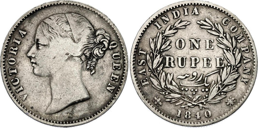 1840 1 Rupee Východo Indická spoločnosť