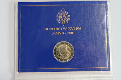 2007 Vatikán 2 euro - 80. narodeniny Jeho Svätosti pápeža Benedikta XVI.