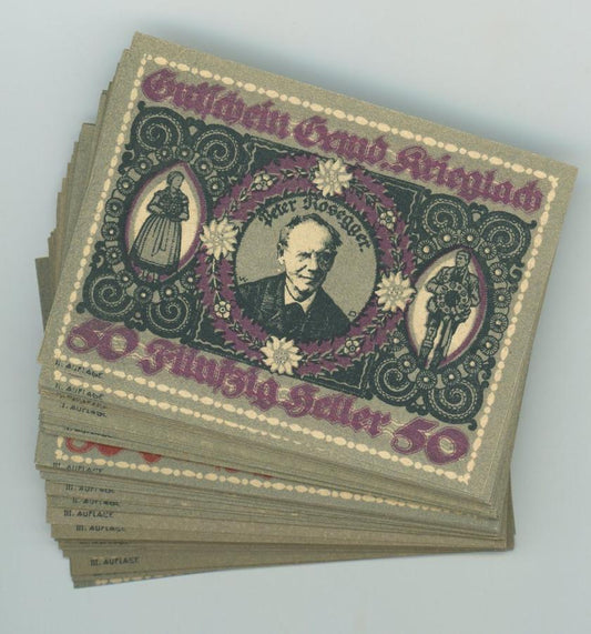 1920 Núdzové peniaze Rakúsko Krieglach