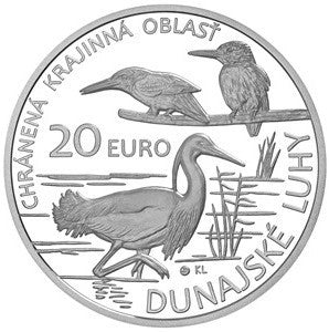 2025 Strieborná minca 20€- Chránená krajinná oblasť Dunajské luhy