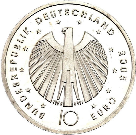 2005 A Nemecko strieborná 10 Euro Futbalový šampionát